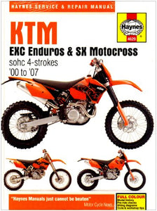 KTM EXC Enduros and SX Motocross Service and Repair Manual 