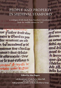 People and Property in Medieval Stamford 