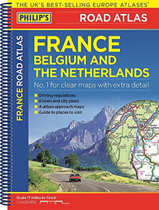 Philip's Road Atlas France, Belgium and The Netherlands 