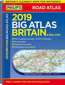 Philip's 2019 Big Road Atlas Britain and Ireland - Spiral 