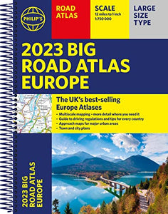 2023 Philip's Big Road Atlas Europe 