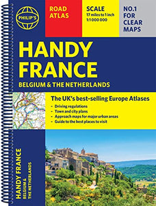 Philip's Handy Road Atlas France, Belgium and The Netherlands 