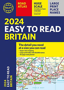 2024 Philip's Easy to Read Britain Road Atlas 