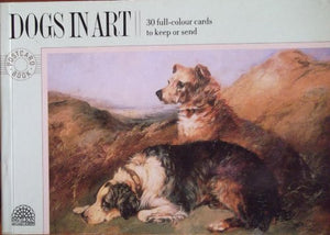 POSTCARD BOOK DOGS IN ART 