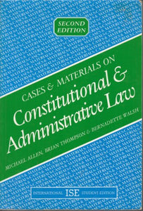 Cases and Materials on Constitutional and Administrative Law 