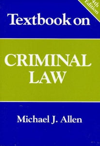 Textbook on Criminal Law 