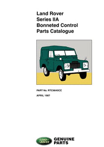 Land Rover Series 2A Bonneted Control Parts Catalogue 