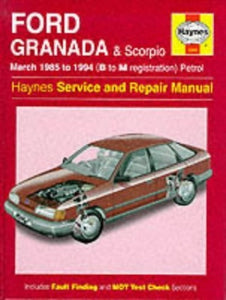 Ford Granada and Scorpio ('85 to '94) Service and Repair Manual 