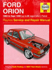 Ford Orion (Petrol) 1983-90 Service and Repair Manual 