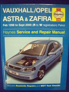 Vauxhall/Opel Astra and Zafira (petrol) Service and Repair Manual 