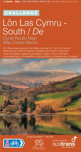 Lon Las Cymru South - Sustrans Cycle Route Map - NN8A 