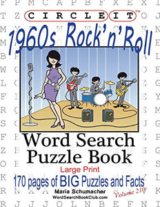 Circle It, 1960's Rock'n'Roll, Word Search, Puzzle Book 