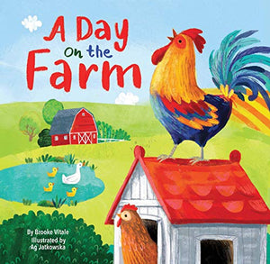 A Day on the Farm - Children's Padded Board Book - Farm Animals 