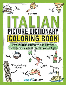 Italian Picture Dictionary Coloring Book 