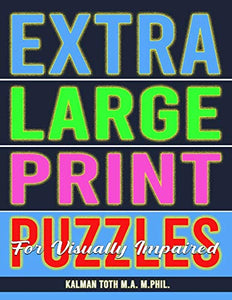 Extra Large Print Puzzles for Visually Impaired 