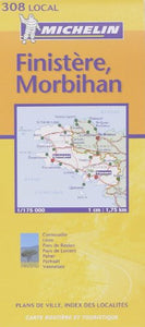 Michelin Map 11308: Local France - Finistere / Morbihan 