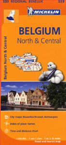 Belgium North & Central - Michelin Regional Map 533 