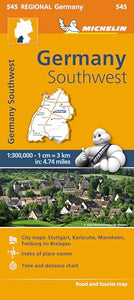 Germany Southwest - Michelin Regional Map 545 