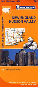 New England, Hudson Valley - Michelin Regional Map 581 