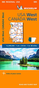 Western USA, Western Canada - Michelin Regional Map 585 