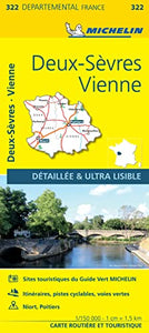 Deux-Sevres, Vienne - Michelin Local Map 322 