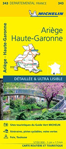 Ariege, Haute-Garonne - Michelin Local Map 343 