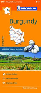 Burgundy - Michelin Regional Map 519 