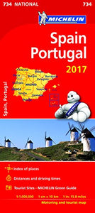 Spain & Portugal 2017 National Map 734 