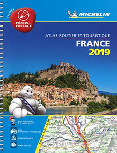 France 2019 -Tourist & Motoring Atlas A4 Laminated Spiral 