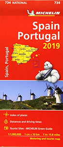 Spain & Portugal 2019 - Michelin National Map 734 