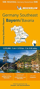 Germany Southeast, Bavaria - Michelin Regional Map 546 