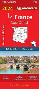 Southwestern France 2024 - Michelin National Map 708 