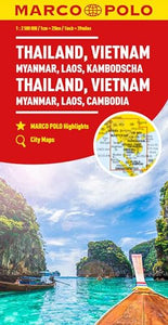 Thailand, Vietnam, Laos, Cambodia Marco Polo Map 