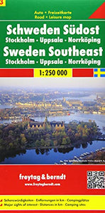 Sweden South East - Stockholm - Uppsala - Norrkoping Sheet 3 Road Map 1:250 000 