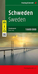 Sweden, road map 1:600,000, freytag & berndt 