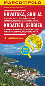 Croatia and Serbia Marco Polo Map 