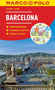 Barcelona Marco Polo City Map 2018 - pocket size, easy fold, Barcelona street map 