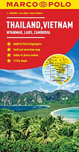 Thailand, Vietnam, Laos, Cambodia Marco Polo Map 