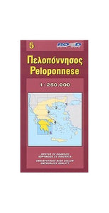 Map of Peloponnese 