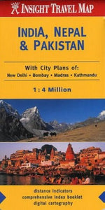 India, Pakistan and Nepal Insight Travel Map 