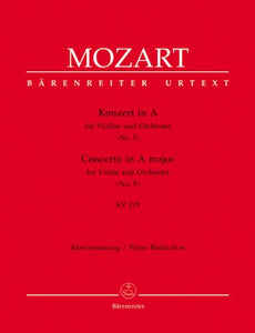 Concerto for Violin No.5 in A major K.219 (Violin & Piano) 