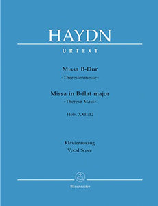 BARENREITER HAYDN J. - MISSA IN B-FLAT MAJOR HOB.XXII:12 THERESA MASS - VOCAL SCORE Classical sheets Choral and vocal ensembles 