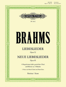 Liebeslieder and New Liebeslieder Waltzes (Mixed Voices/Accompaniment): Walzer für 4 Singstimmen und Klavier zu 4 Händen (Edition Peters) 