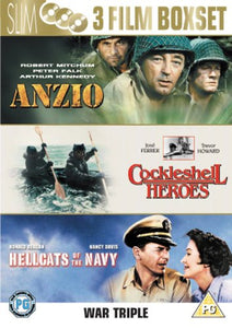 War Triple (Anzio / Cockleshell Heroes / Hellcats of the Navy) [DVD] 