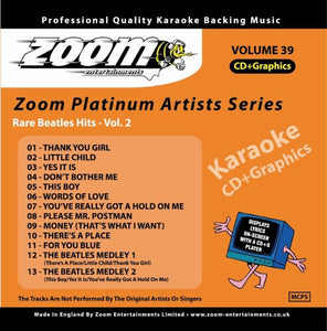 The Beatles - Zoom Karaoke CD+G - Platinum Artists 39: Rare Beatles Hits Vol. 2 