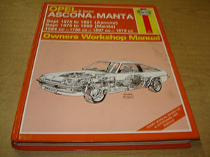 Opel Ascona and Manta 'B' Series 1975-88 Owner's Workshop Manual 