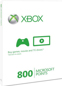 Xbox LIVE 800 Microsoft Points (Xbox 360) 