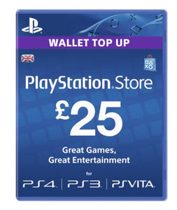 Sony PlayStation Network Card - £25 (PlayStation Vita/PS3) 