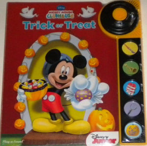 Halloween Trick or Treat Disney Mickey Mouse Clubhouse Play A Sound Book & Buttons Doorbell NEW 