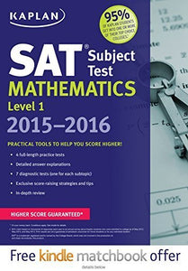 Kaplan SAT Subject Test Mathematics Level 1 2015-2016 